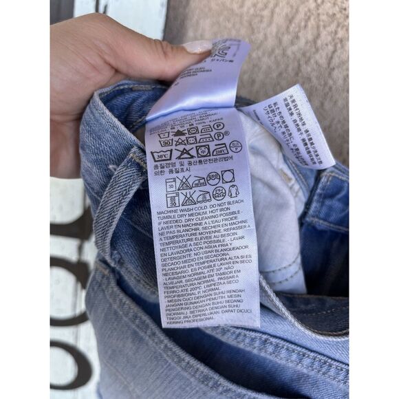 Levi’s Orange Tab Denim Cut Off Shorts - Size 27 - Light Wash Blue - Picture 6 of 8